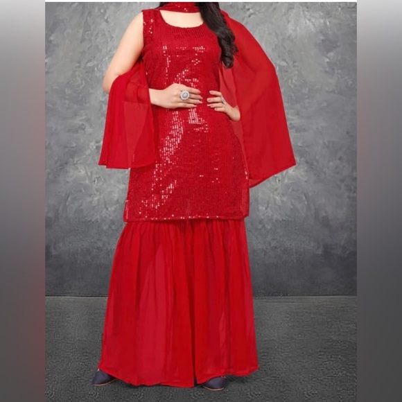 Sharara set, Indian ethnic wear 3 pcs set NWOT/NIP - Picture 5 of 11